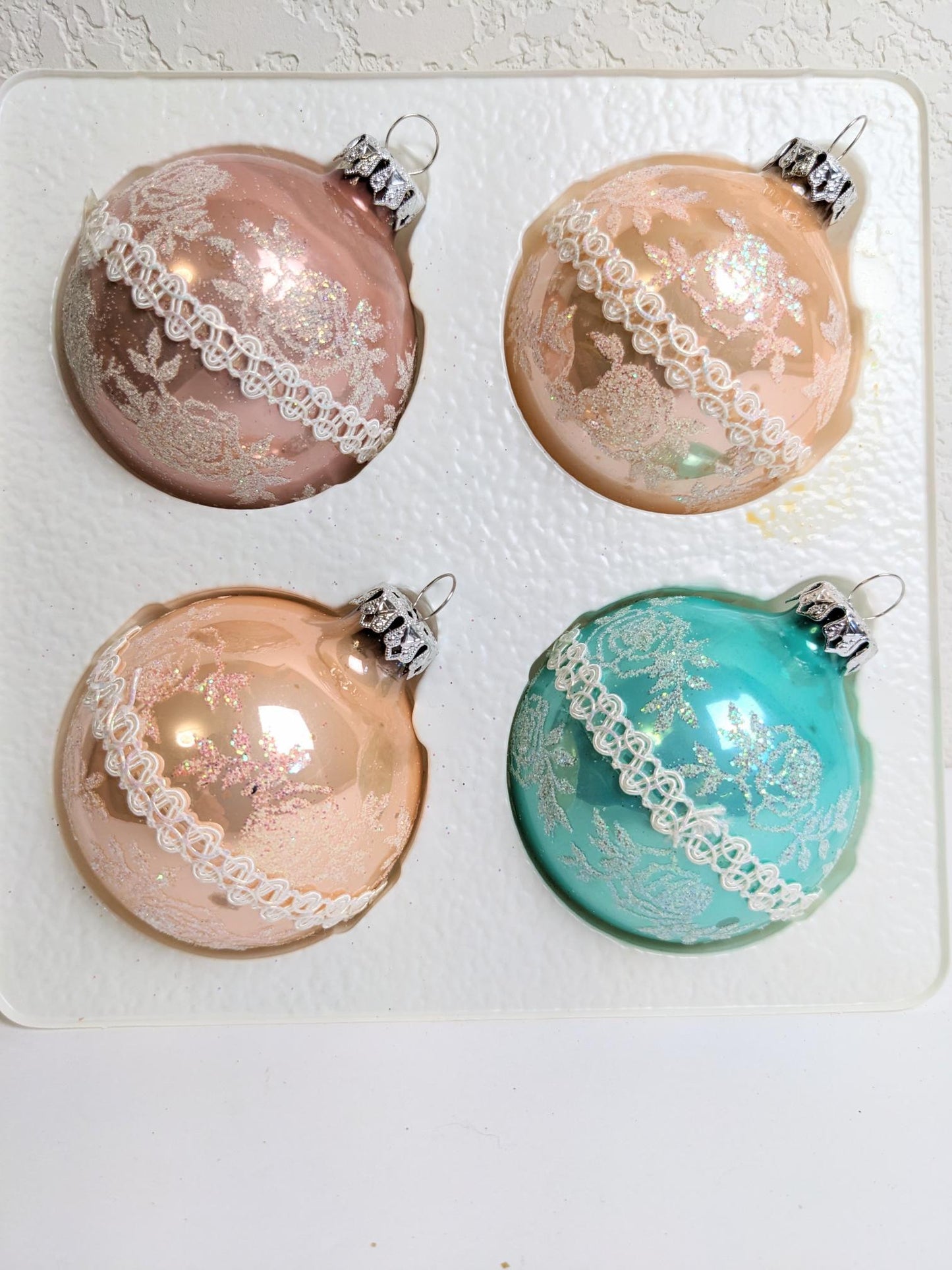 Pastel Victorian Christmas Ornaments