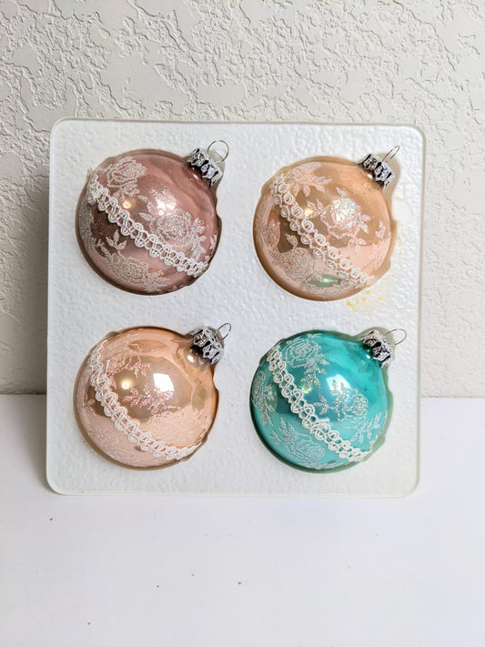 Pastel Victorian Christmas Ornaments