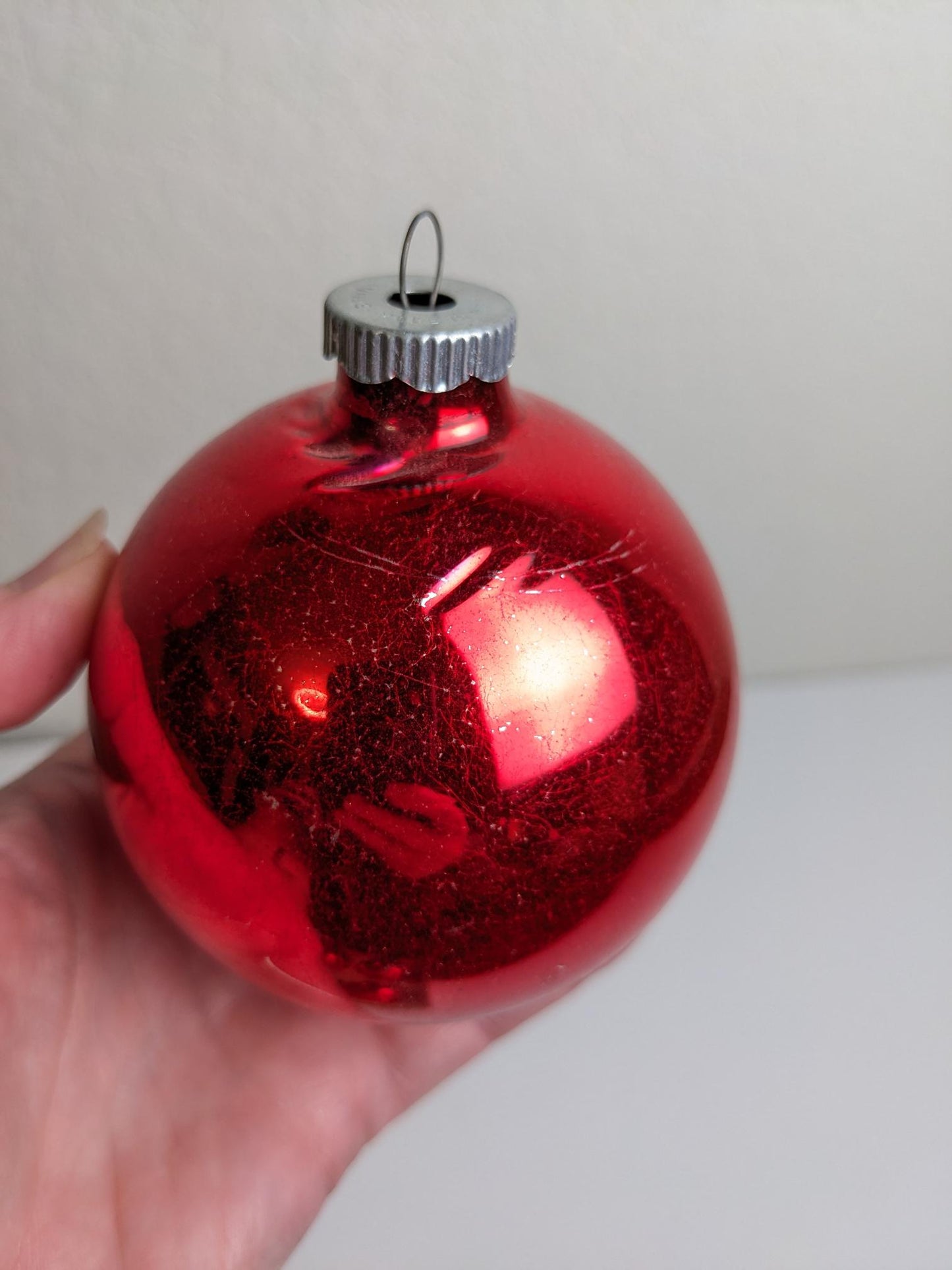 Shiny Brite Large Red Christmas Ornaments