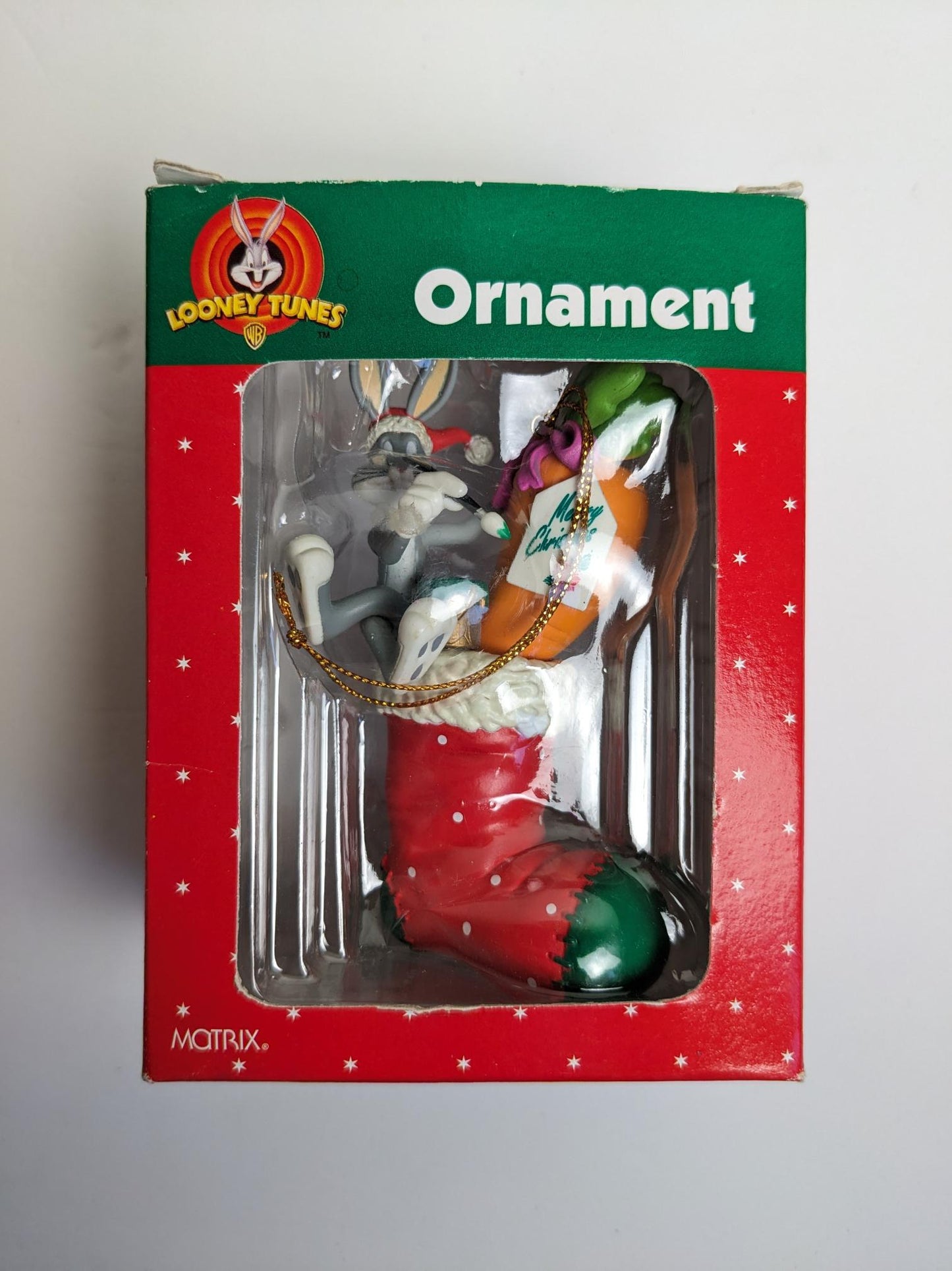 Vintage 1998 Looney Tunes Bugs Bunny Christmas Ornament