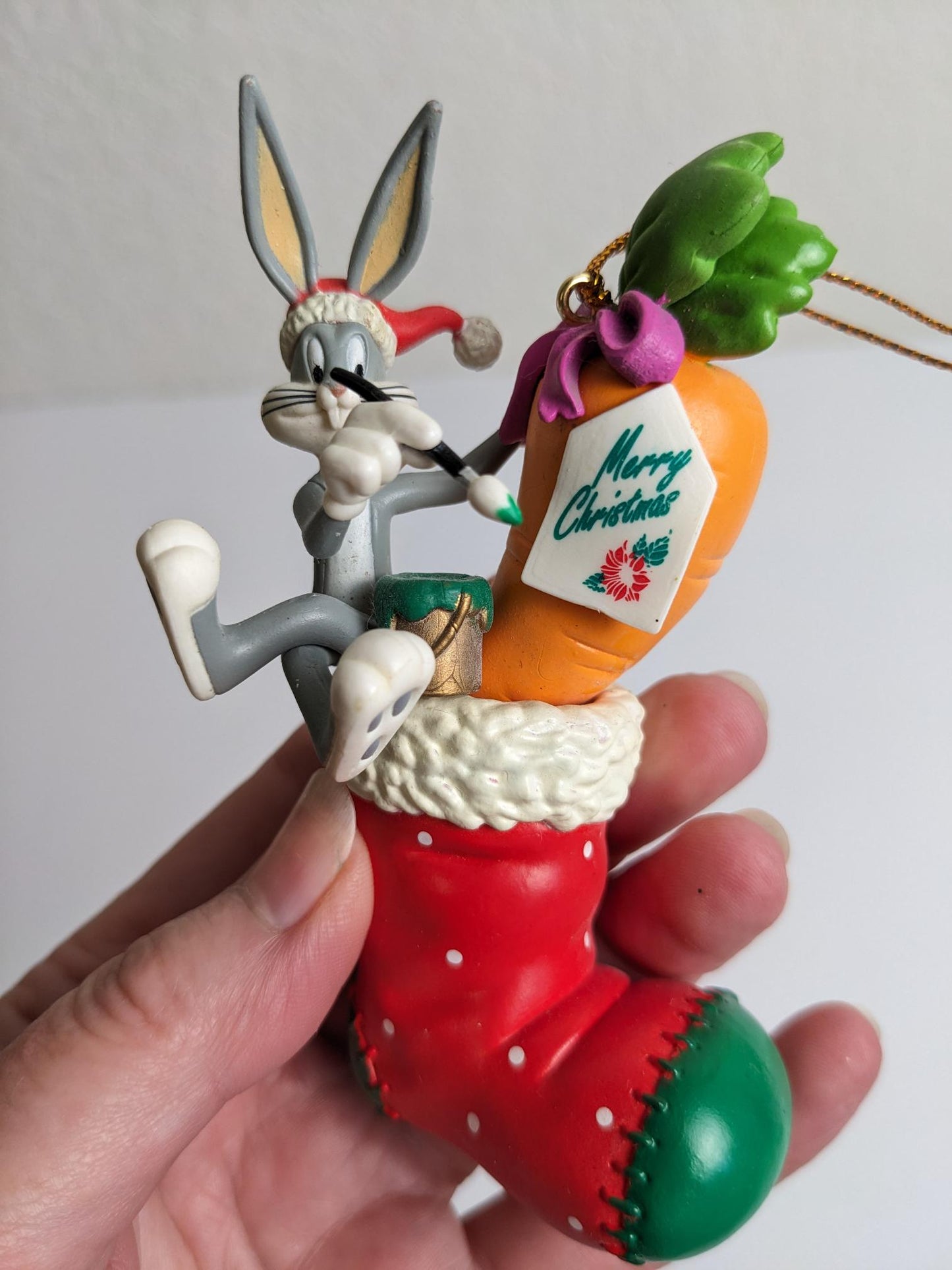 Vintage 1998 Looney Tunes Bugs Bunny Christmas Ornament