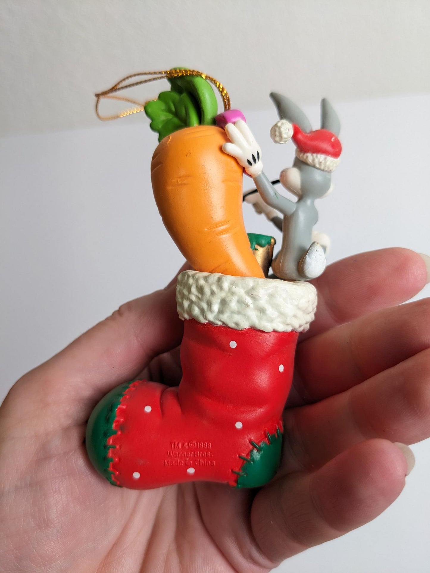 Vintage 1998 Looney Tunes Bugs Bunny Christmas Ornament