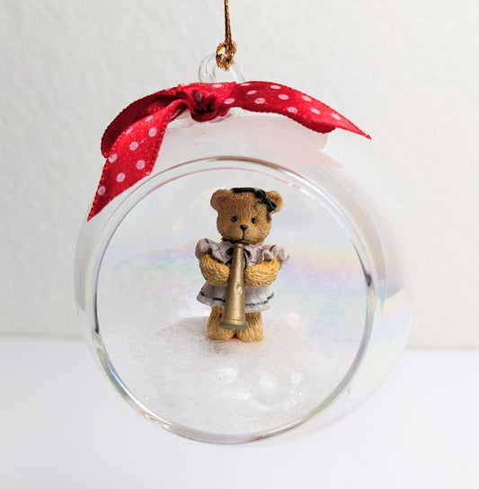 Vintage Enesco Cherished Teddies Diorama Christmas Ornament