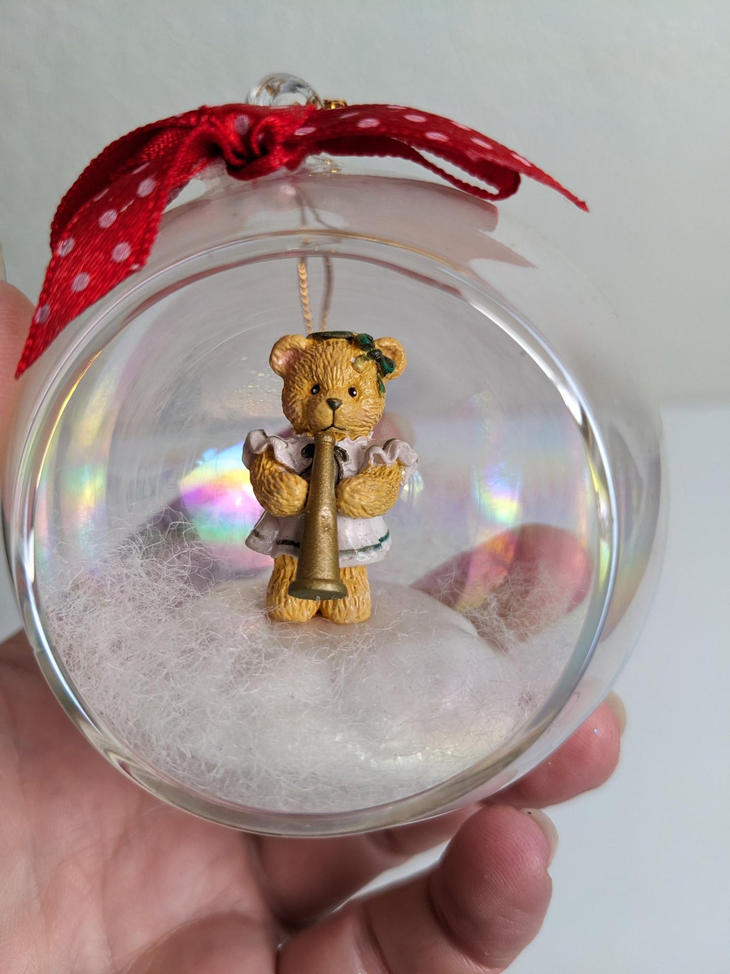 Vintage Enesco Cherished Teddies Diorama Christmas Ornament