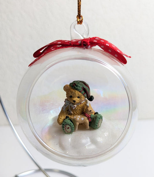 Vintage Enesco Cherished Teddies Diorama Christmas Ornament