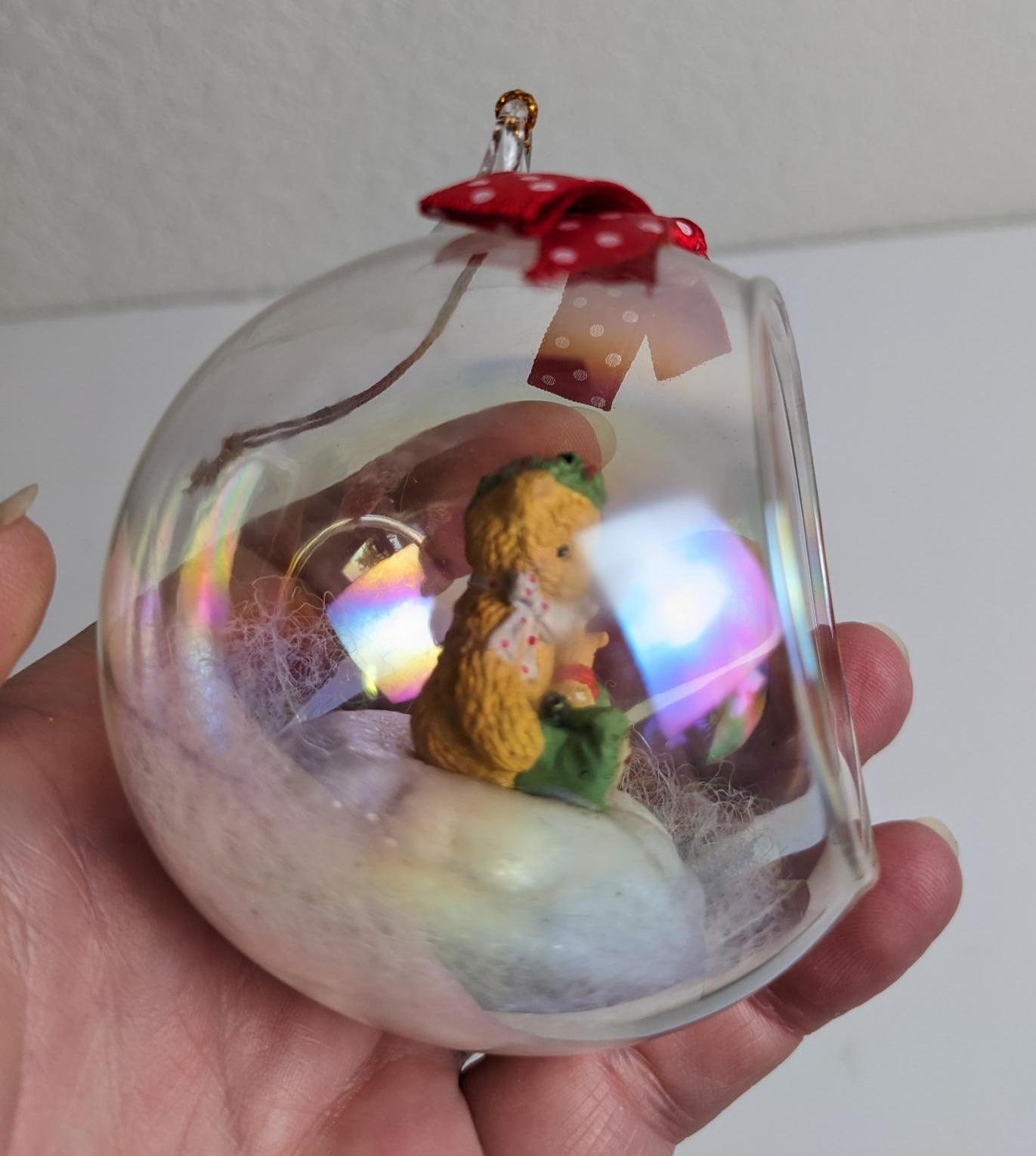 Vintage Enesco Cherished Teddies Diorama Christmas Ornament