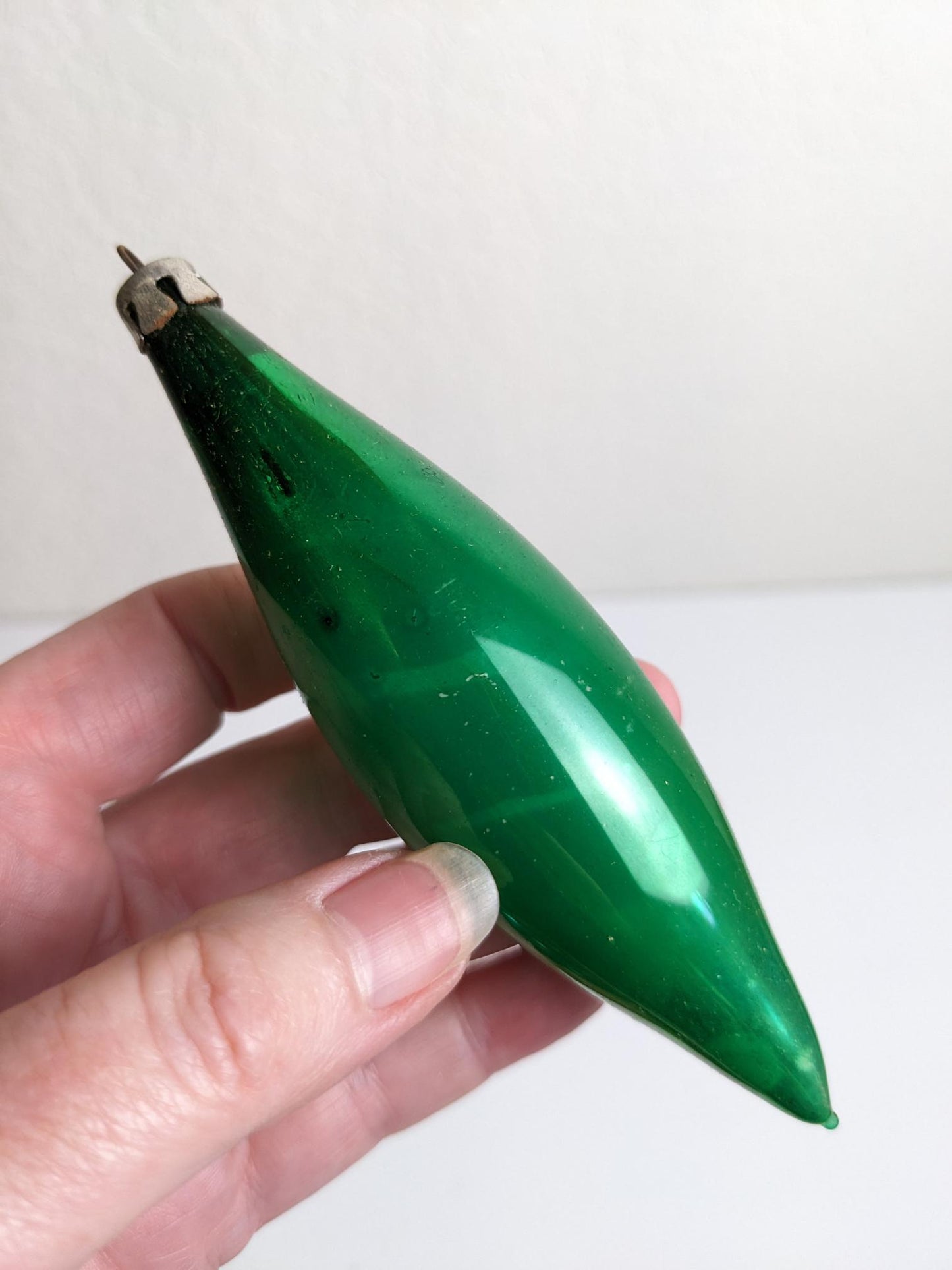 Vintage Green Icicle Christmas Ornaments