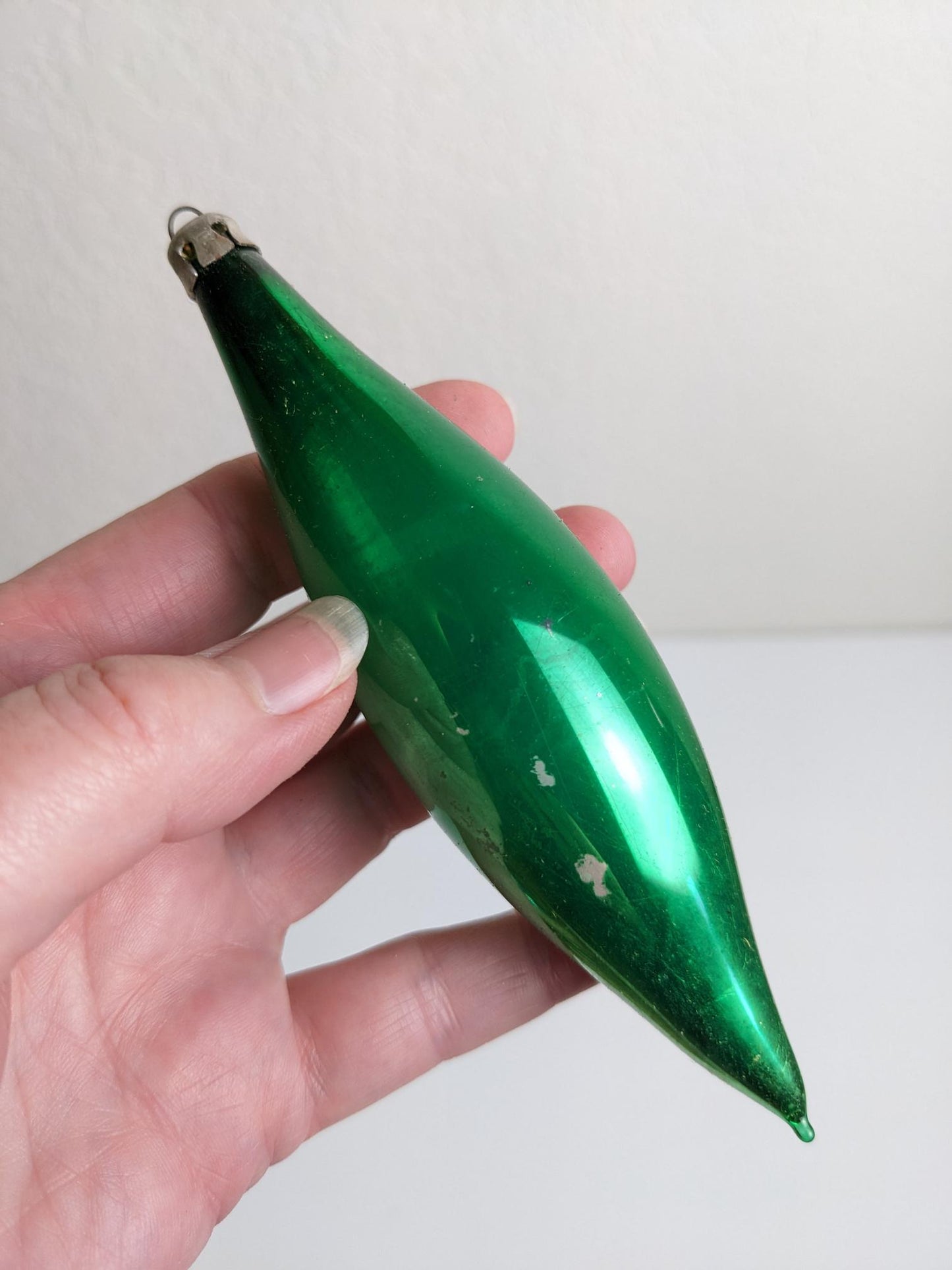 Vintage Green Icicle Christmas Ornaments