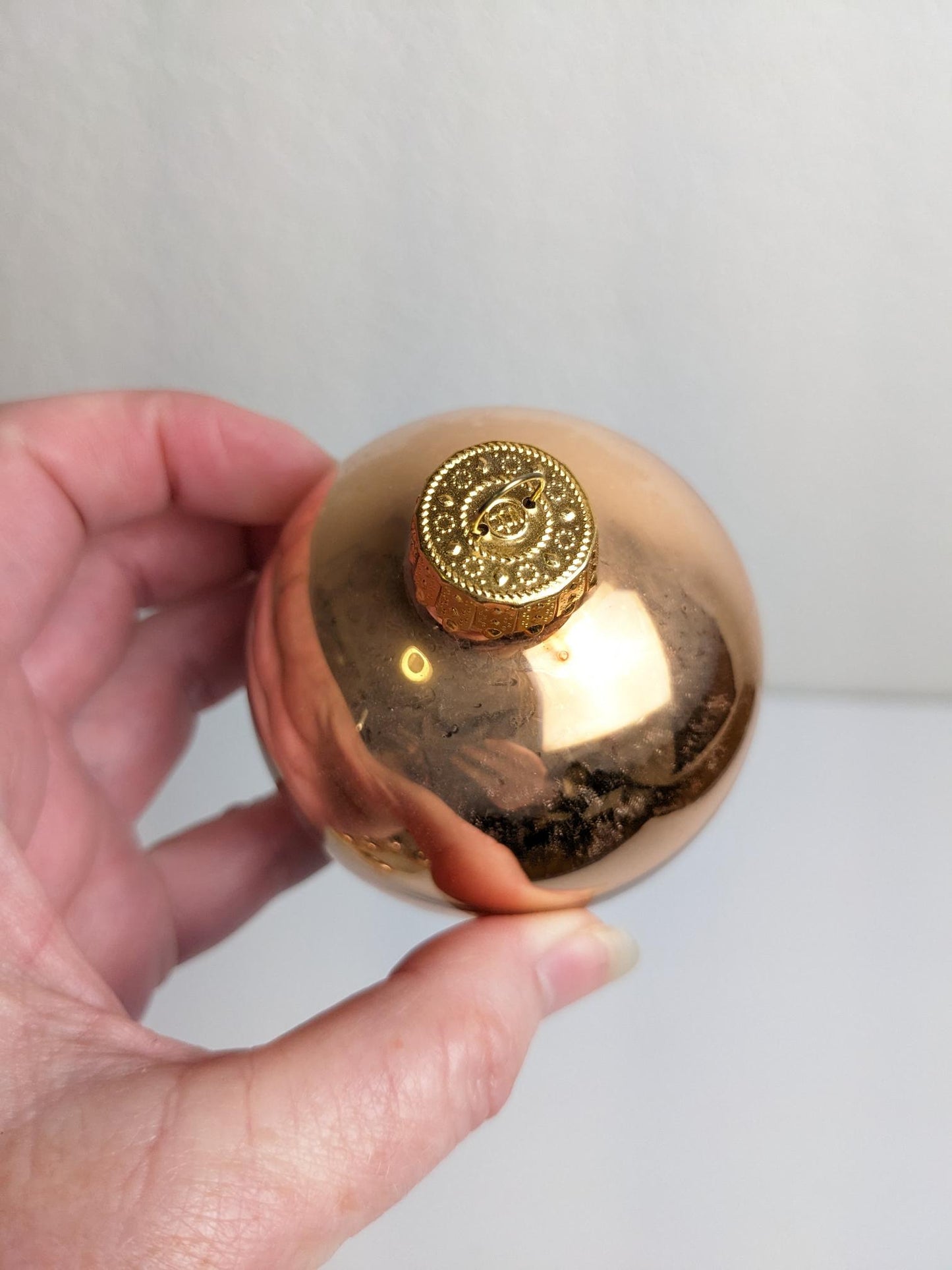 Vintage Rose Gold Christmas Ornament Set