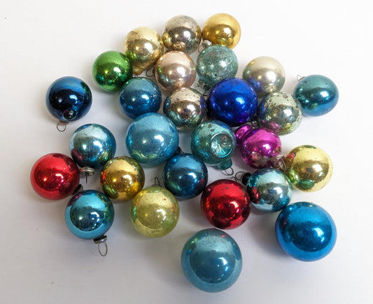 Small Vintage Glass Christmas Ornaments