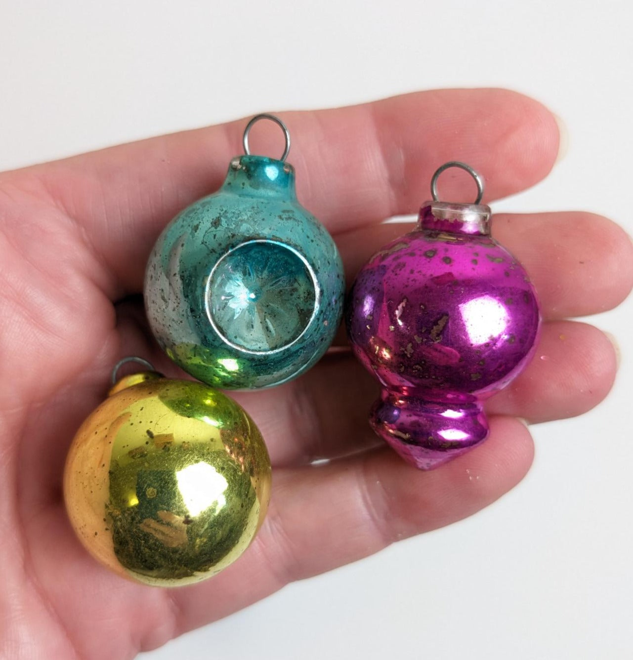 Small Vintage Glass Christmas Ornaments