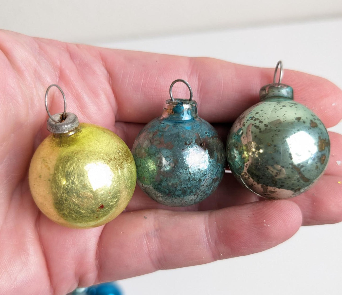 Small Vintage Glass Christmas Ornaments