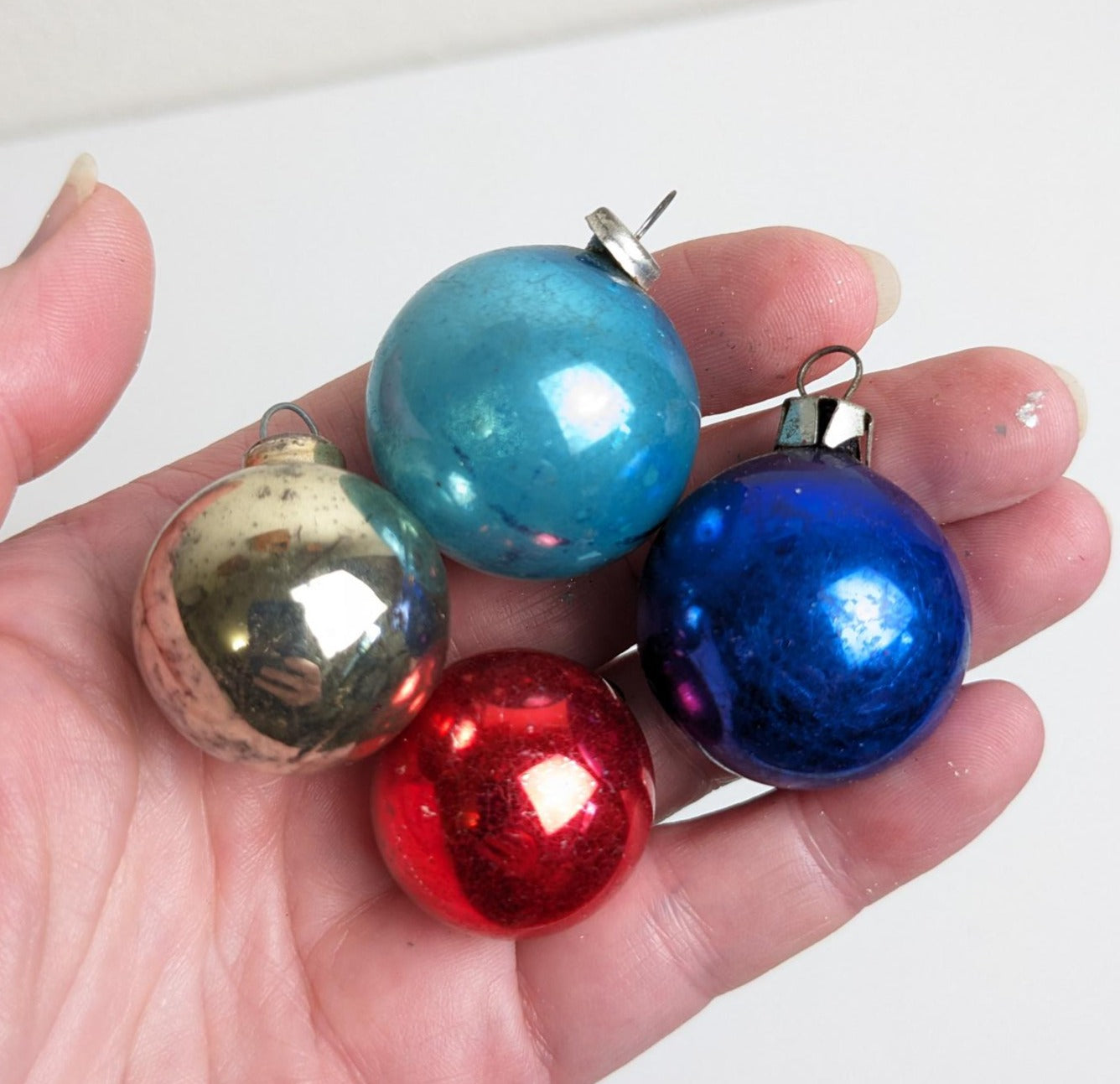Small Vintage Glass Christmas Ornaments