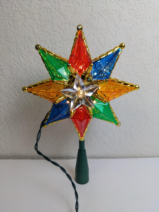 Crystal Star Light Up Christmas Tree Topper