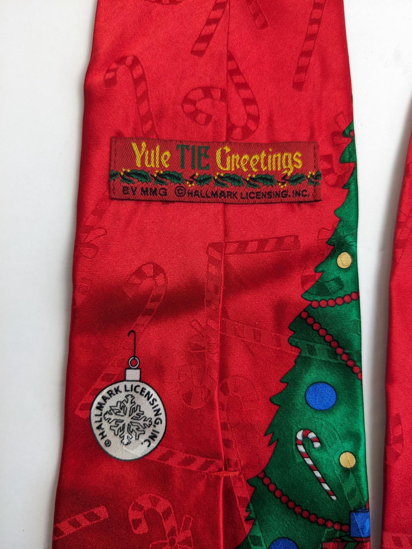 Men's Santa Red Tie Hallmark Christmas Yule Tie Greetings