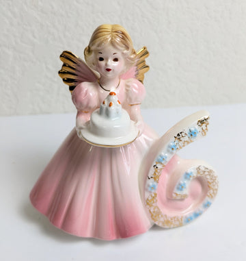 Vintage Josef Originals Age 6 Birthday Girl Angel Figurine
