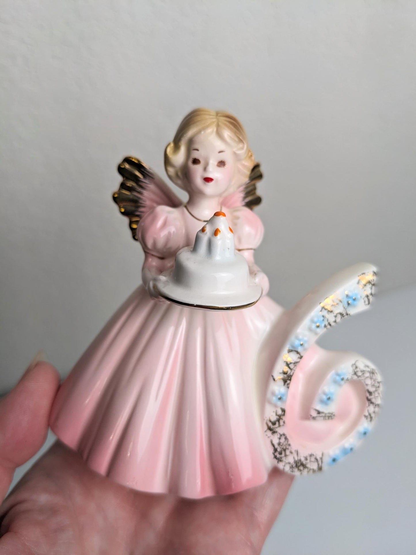 Vintage Josef Originals Age 6 Birthday Girl Angel Figurine