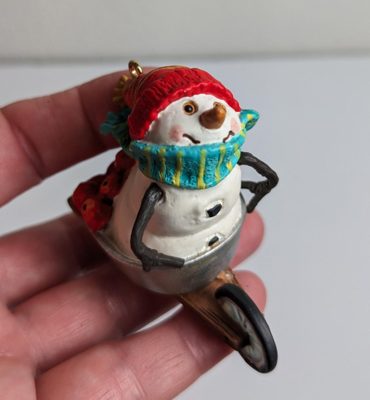 Race Down Main Street Snowmen 2000 Hallmark Christmas Ornaments