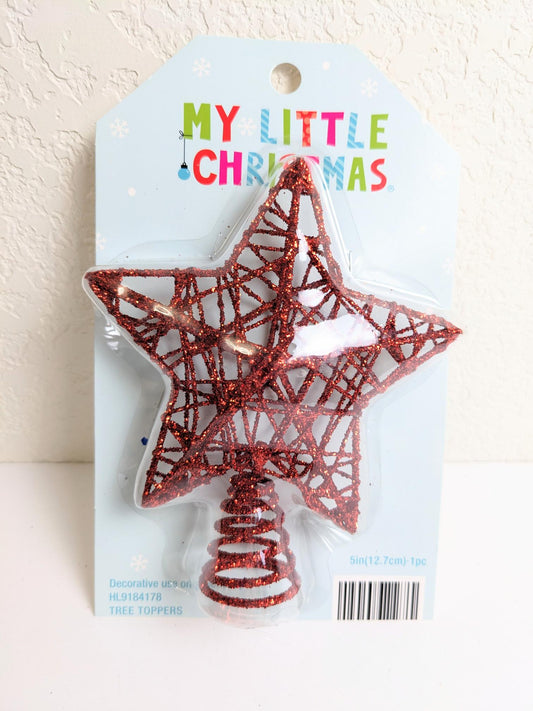 Red Star Christmas Tree Topper