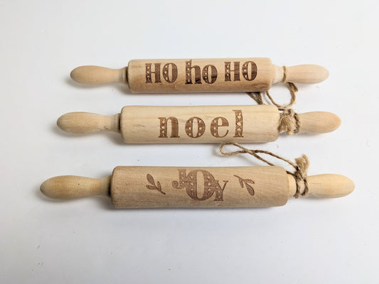 Rolling Pin Christmas Ornaments - Personalized - Choose One