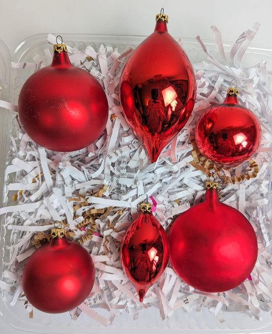 Red Glass Christmas Ornaments