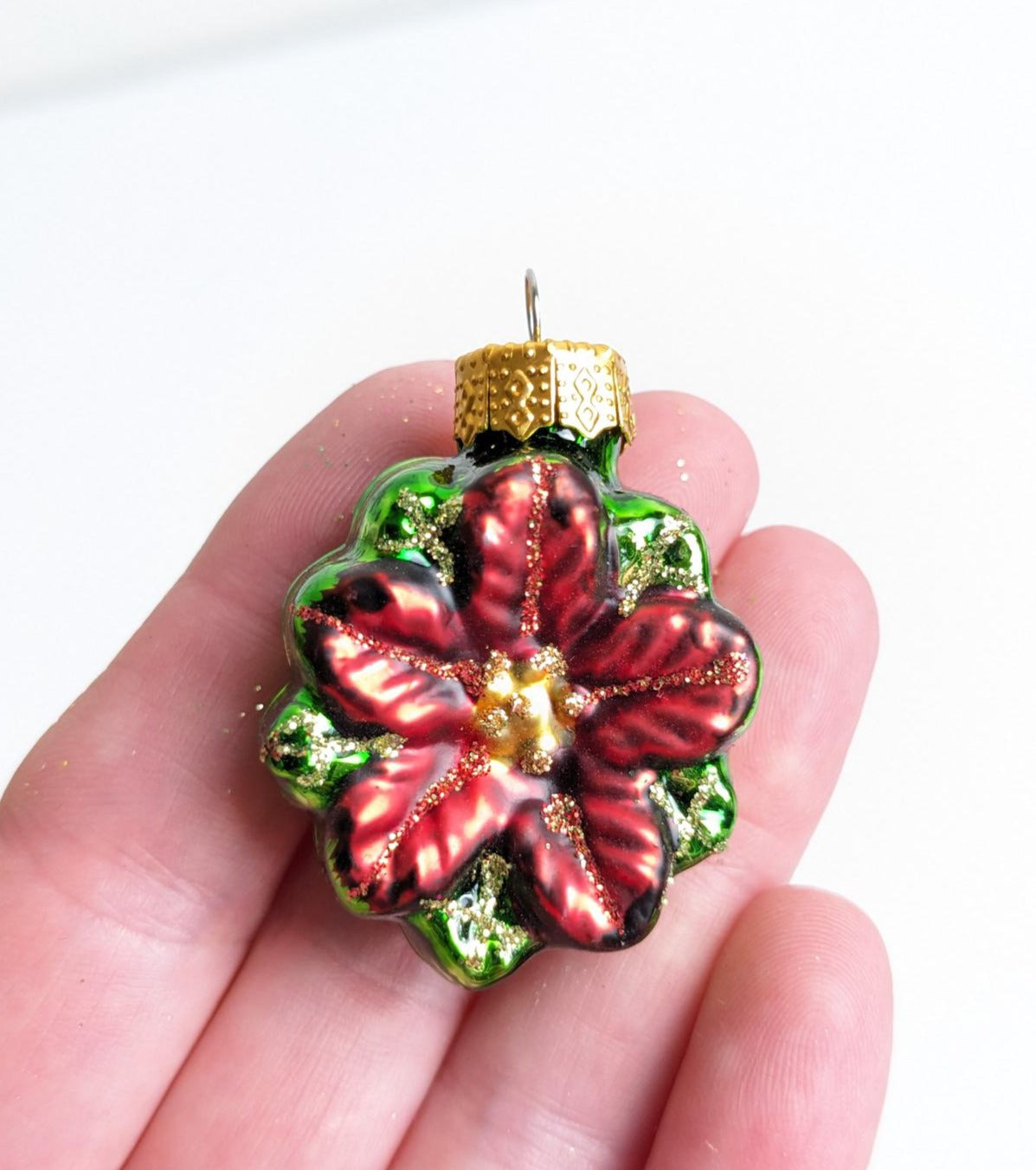 Mini Blown Glass Christmas Ornament