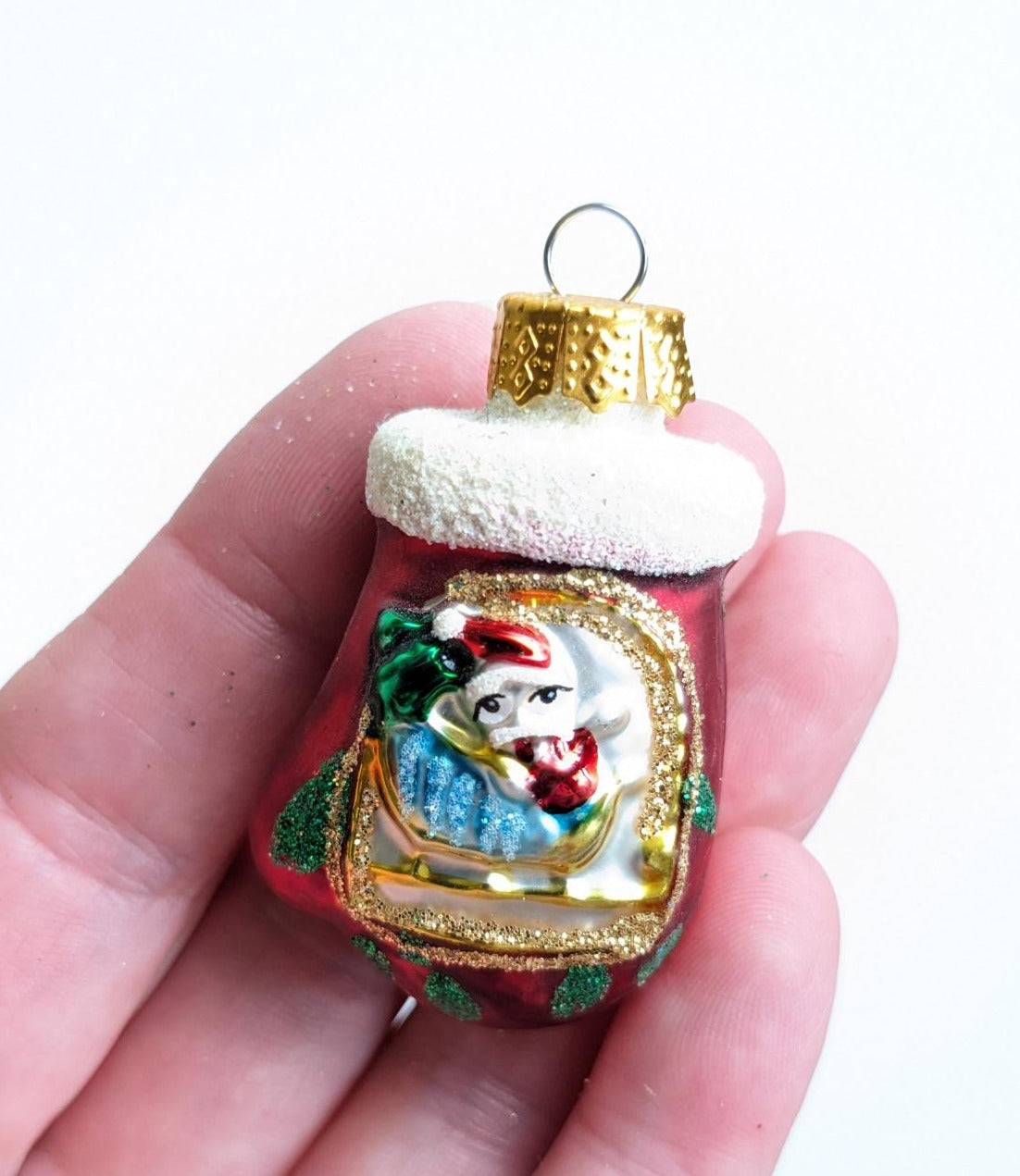 Mini Blown Glass Christmas Ornament