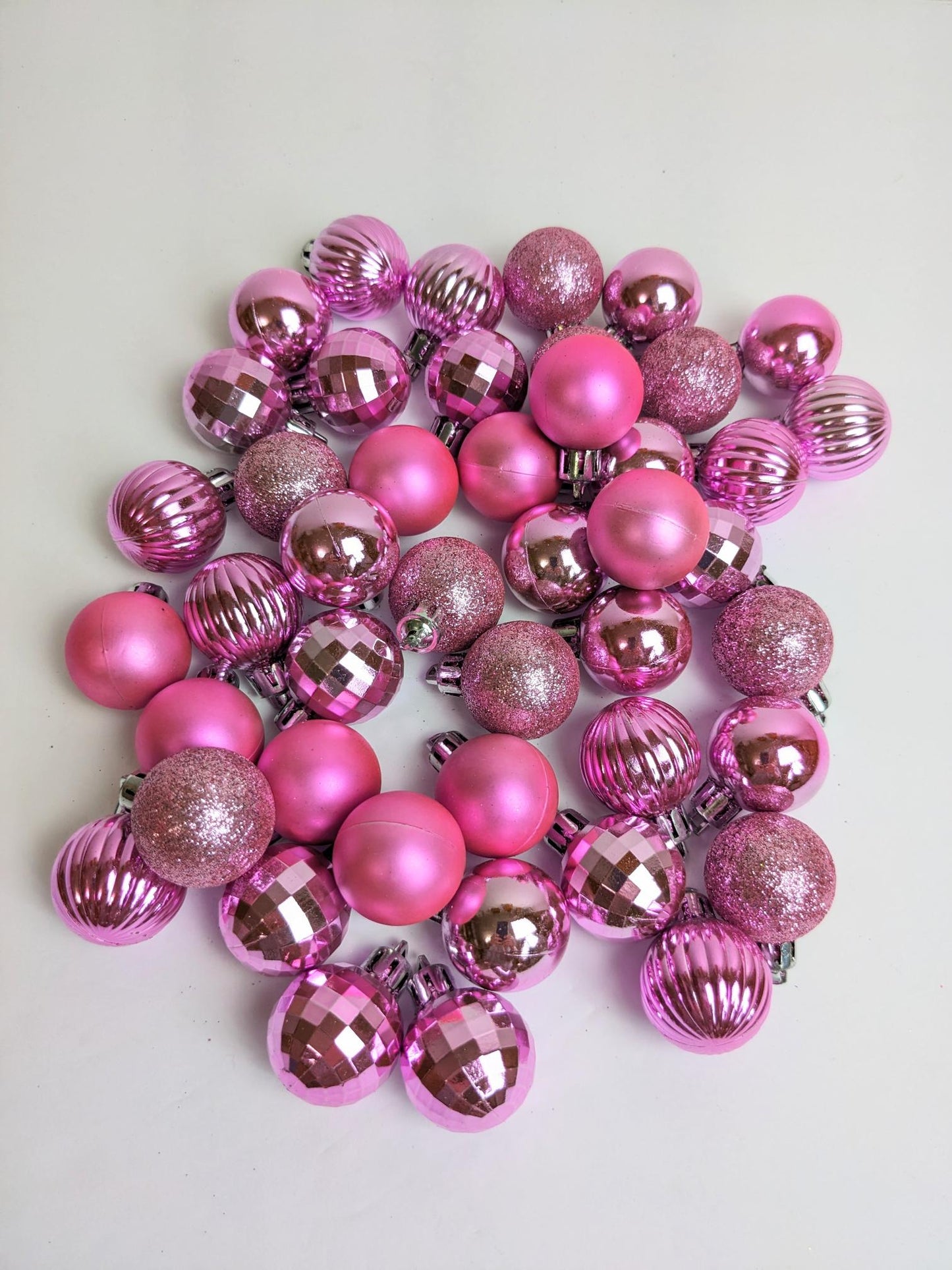 Pink Small Shatterproof Christmas Ornaments