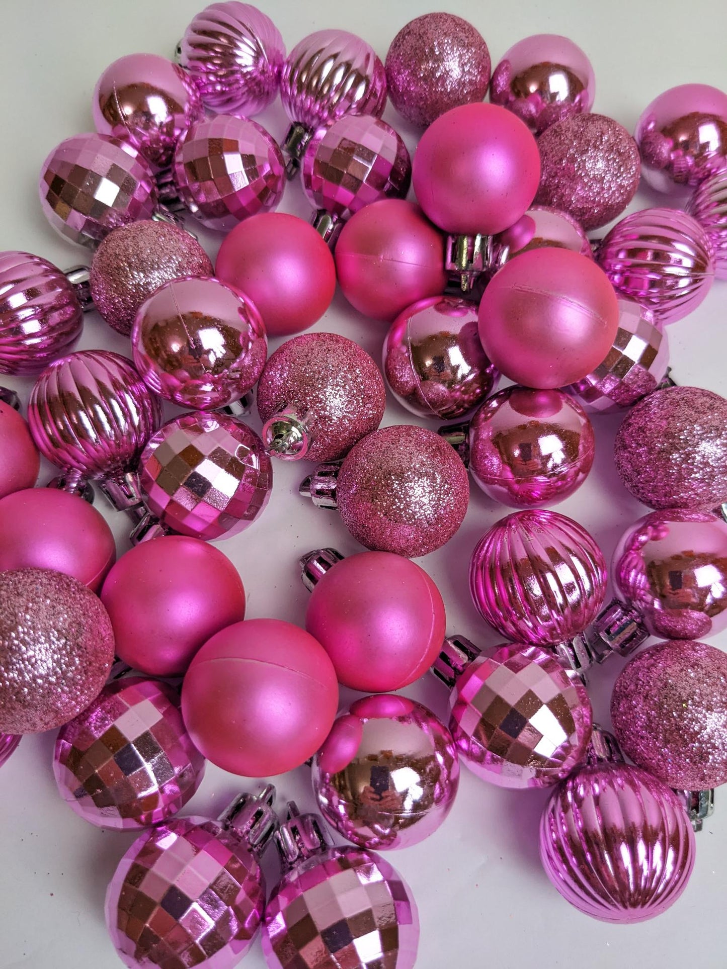 Pink Small Shatterproof Christmas Ornaments