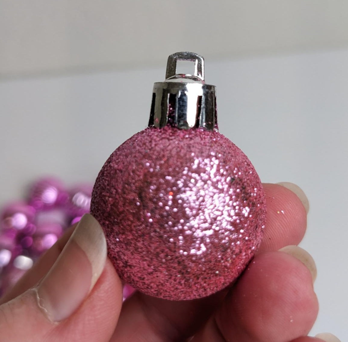 Pink Small Shatterproof Christmas Ornaments