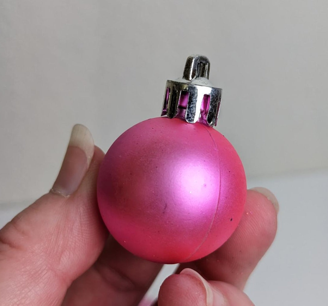 Pink Small Shatterproof Christmas Ornaments