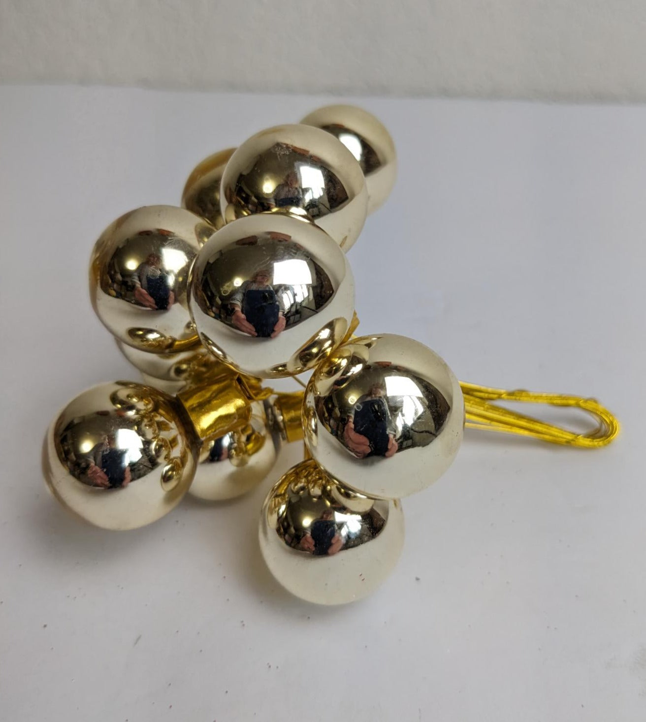 Gold Ball Christmas Ornament Picks