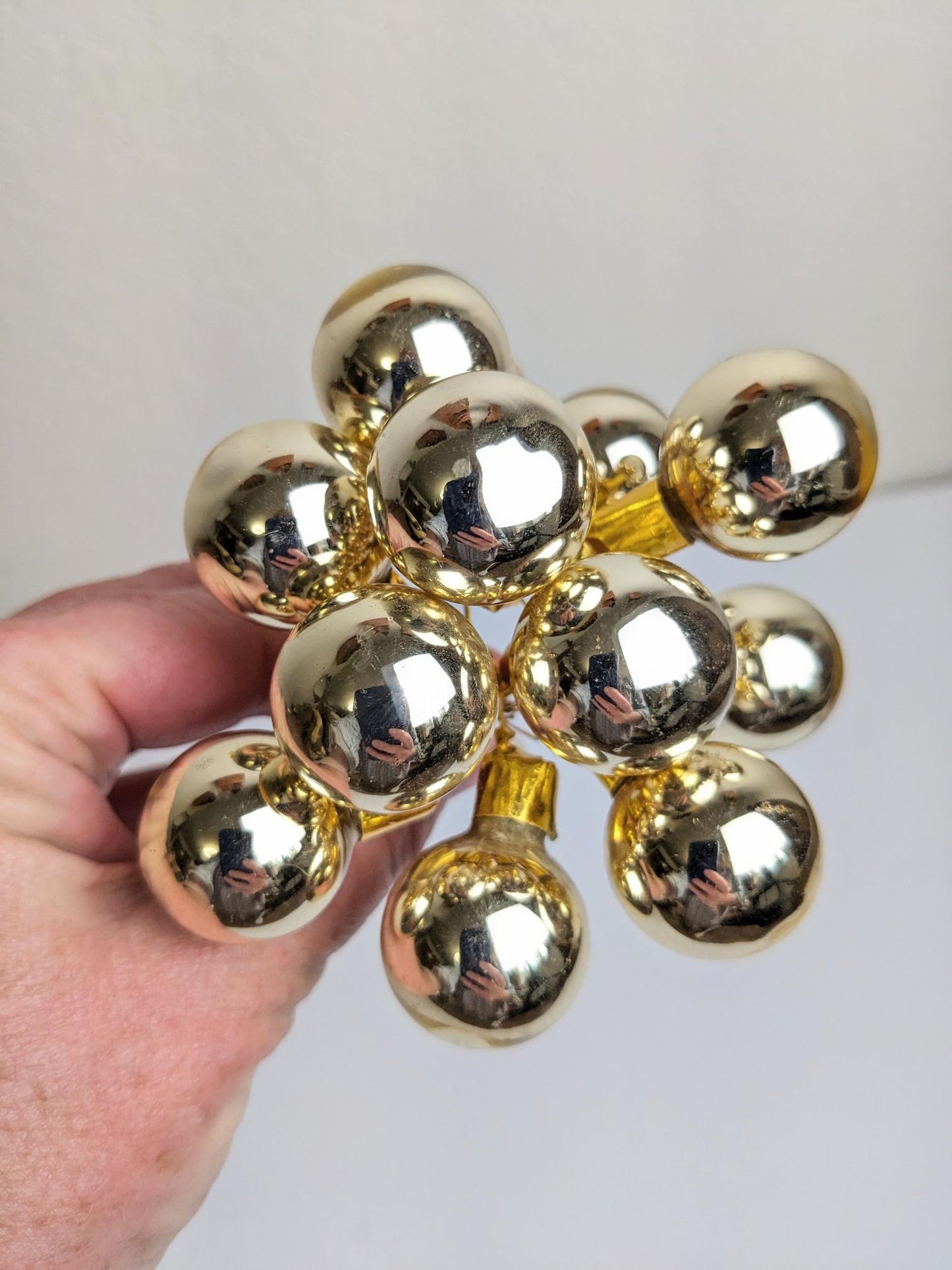 Gold Ball Christmas Ornament Picks