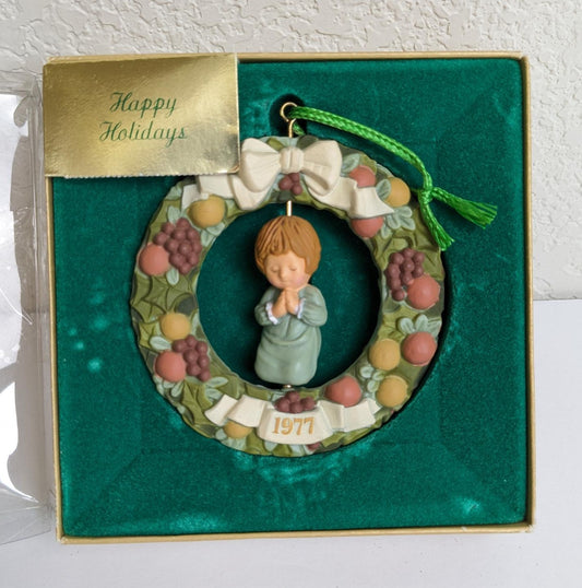 Twirl-About 1977 Praying Girl Christmas Ornament