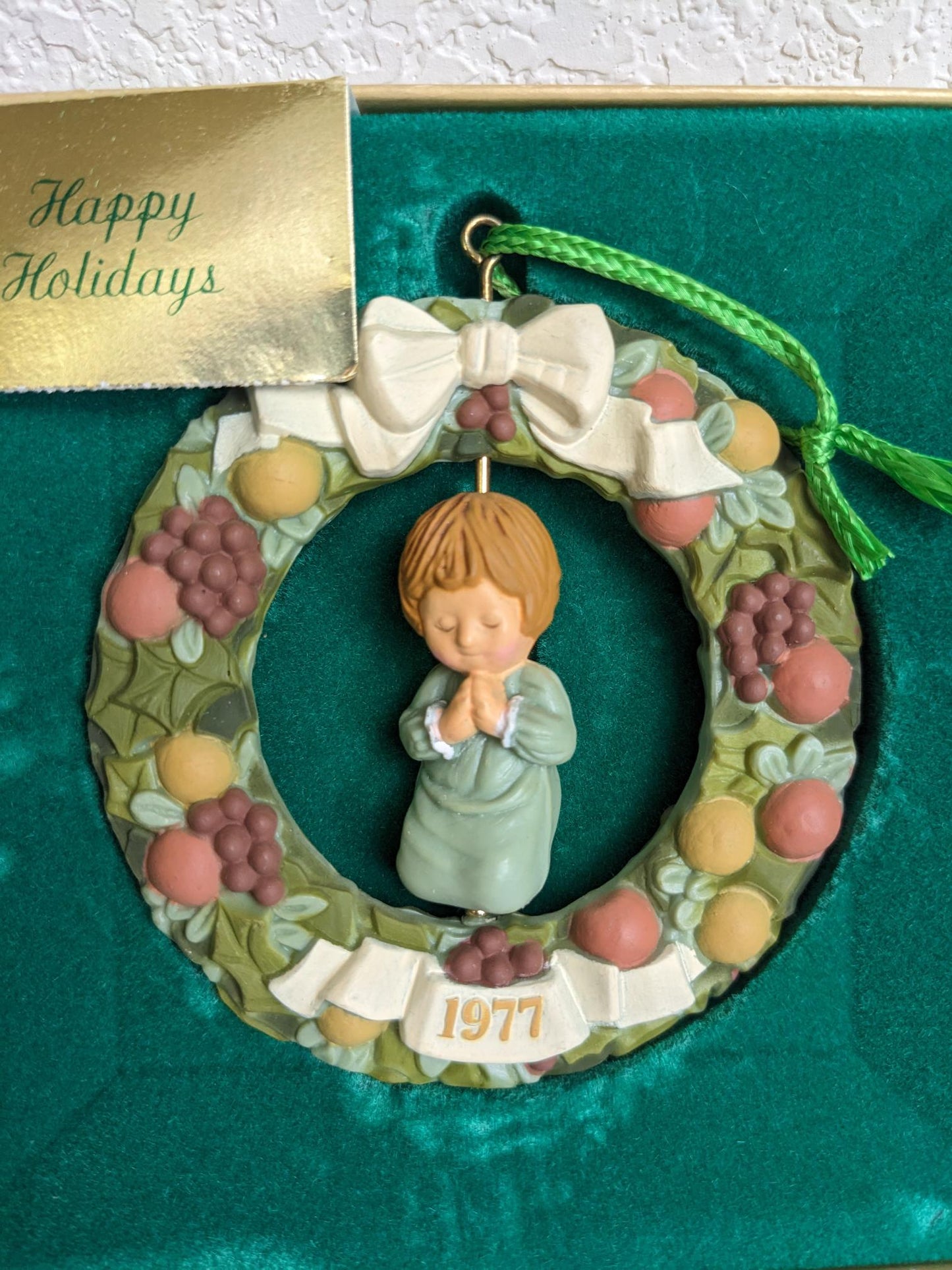 Twirl-About 1977 Praying Girl Christmas Ornament