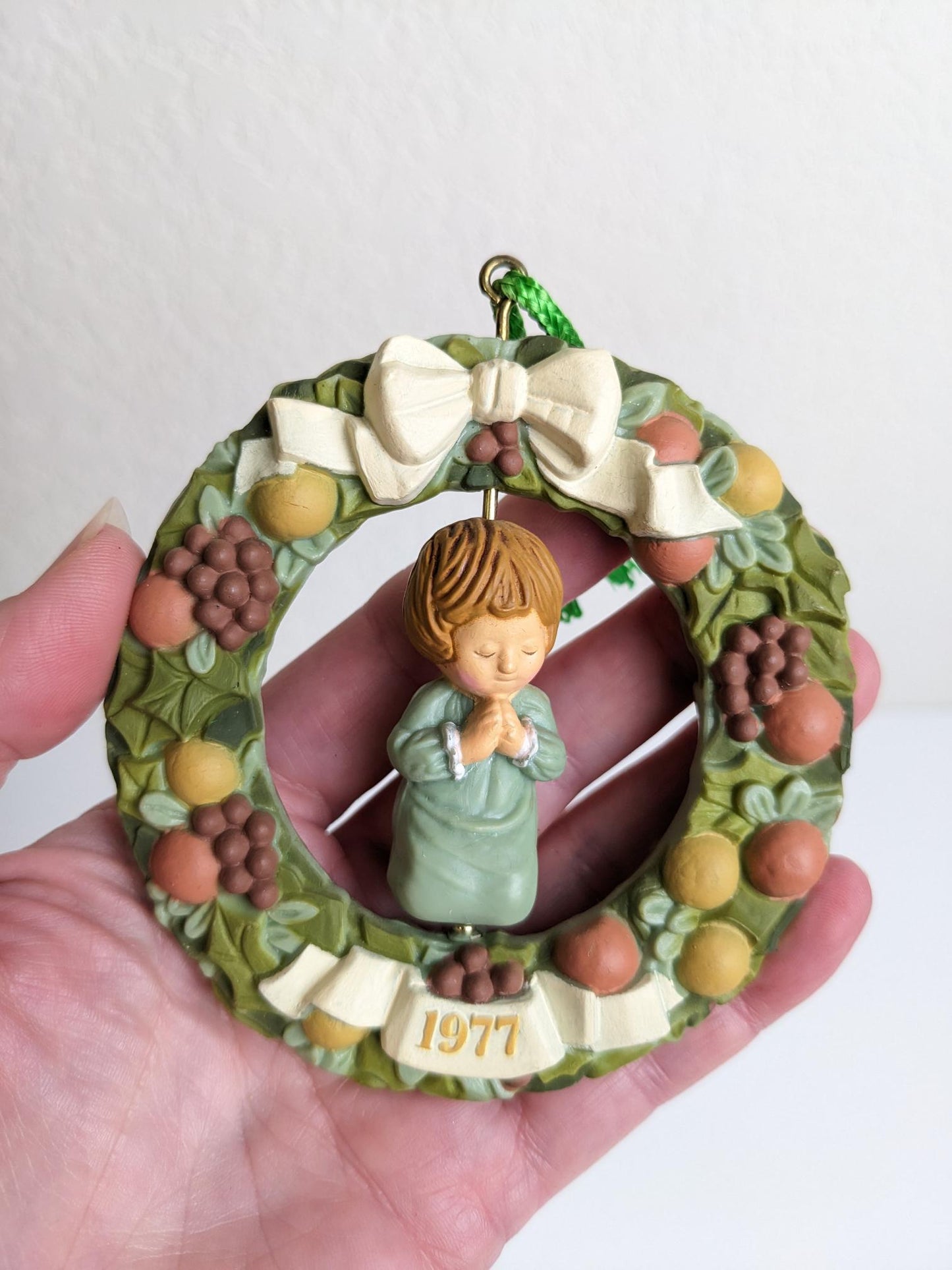 Twirl-About 1977 Praying Girl Christmas Ornament