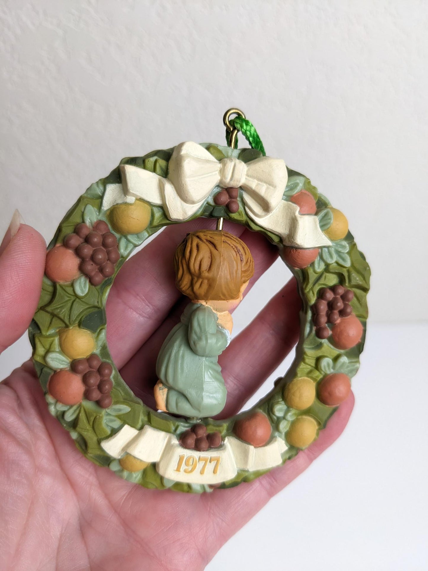 Twirl-About 1977 Praying Girl Christmas Ornament