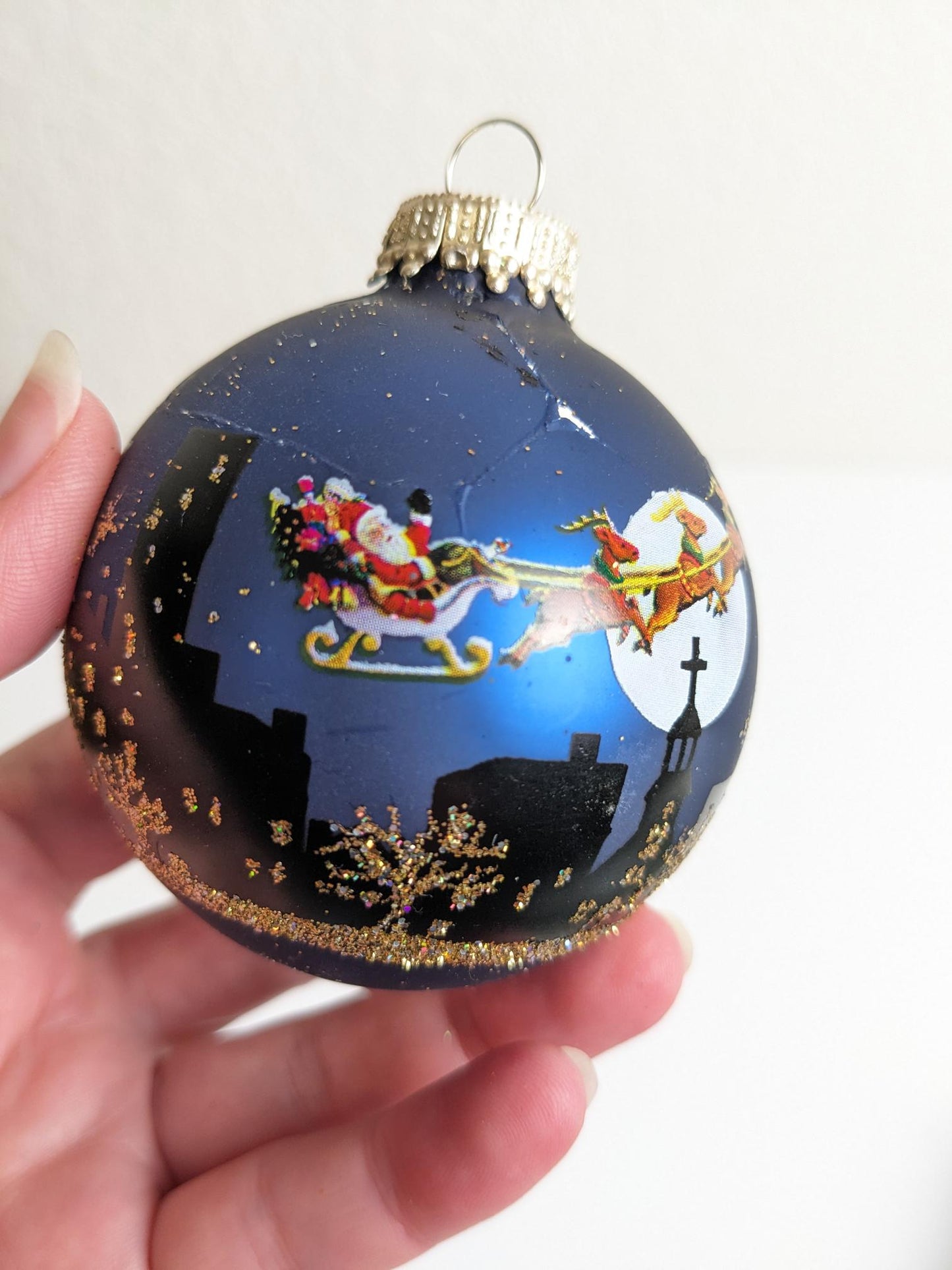 Krebs Santa Sleigh Ride Vintage Christmas Ornaments