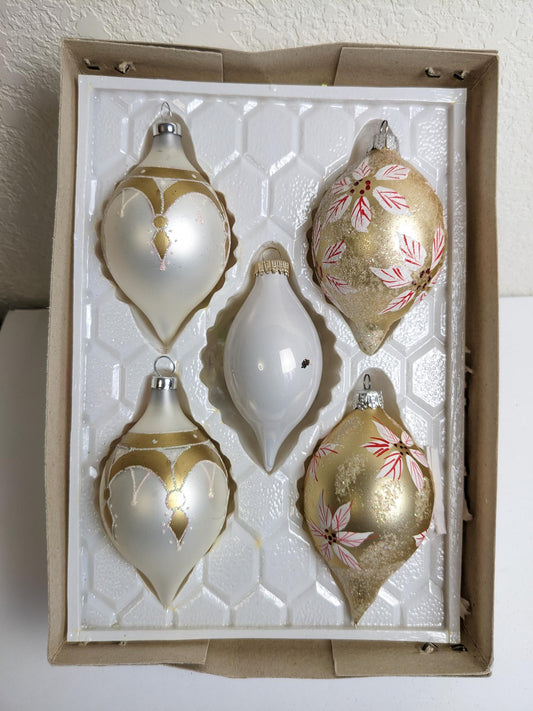 Teardrop Vintage Christmas Ornaments