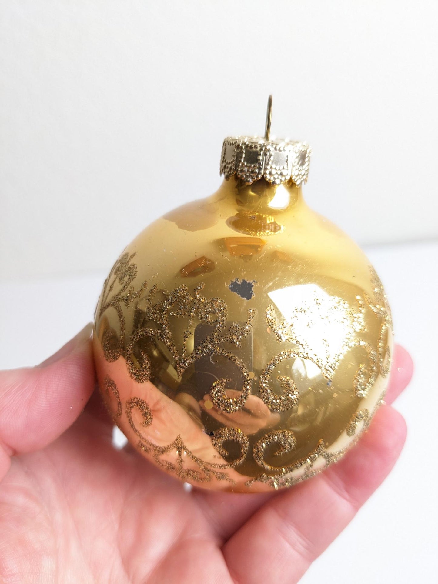 Krebs Gold Vintage Christmas Ornaments