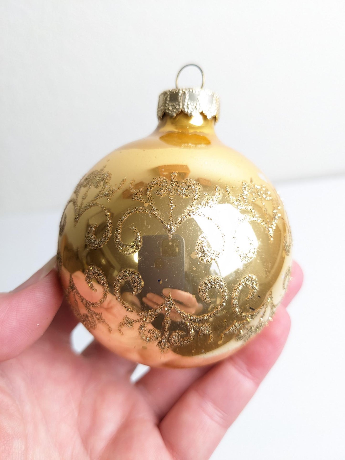 Krebs Gold Vintage Christmas Ornaments