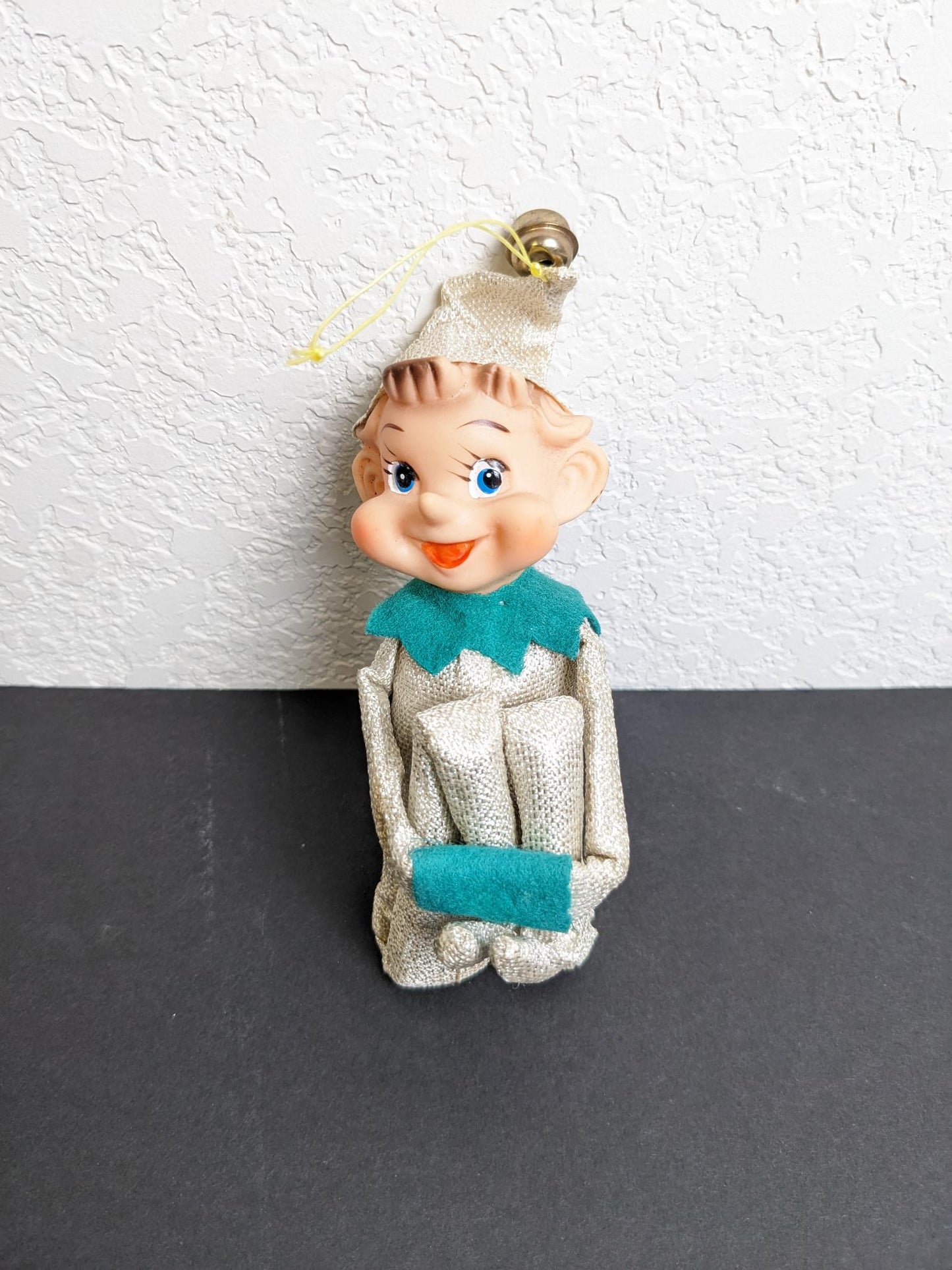 Elf Knee Hugging Christmas Ornament