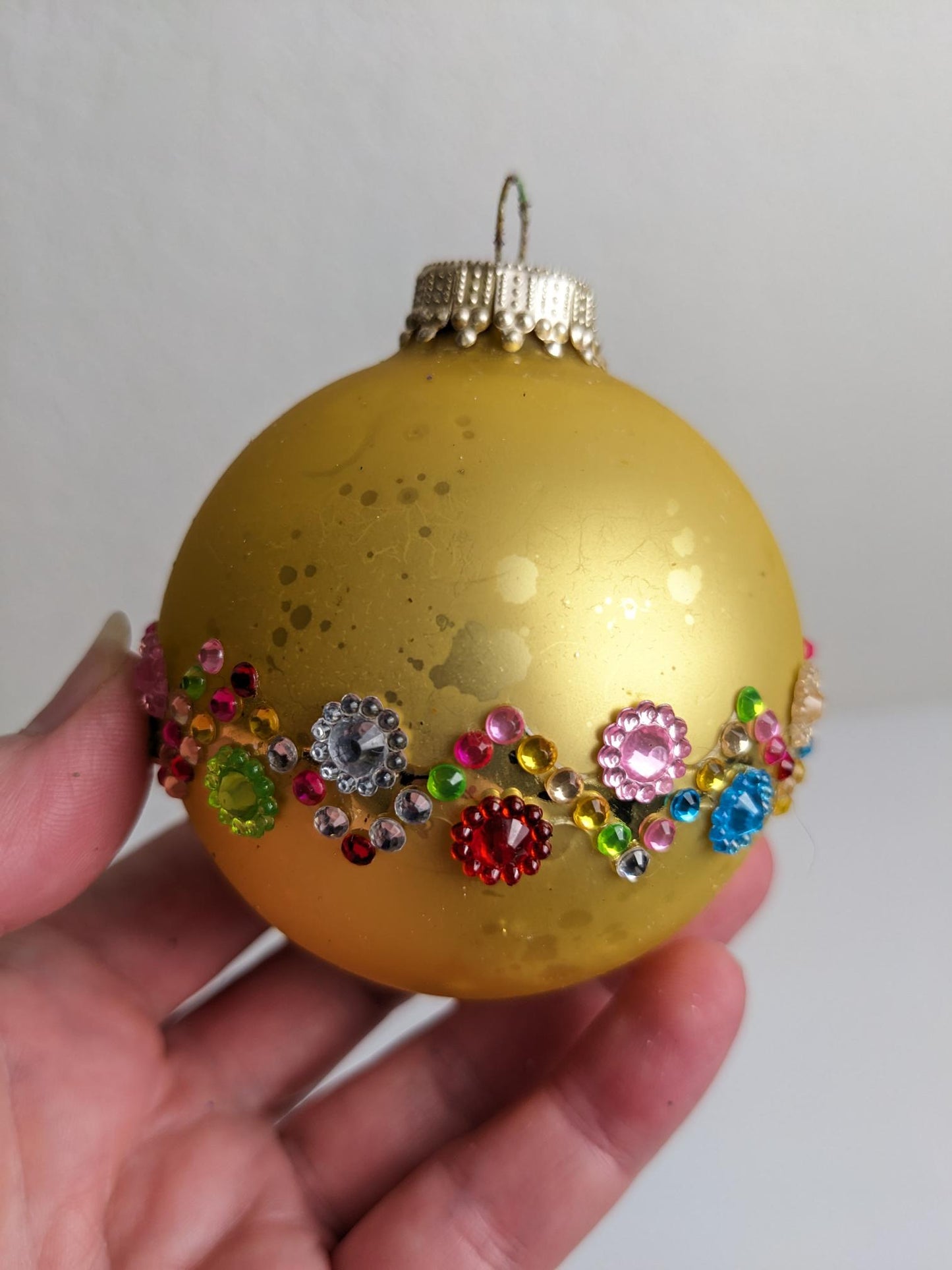 Vintage Krebs Gold Christmas Ornaments