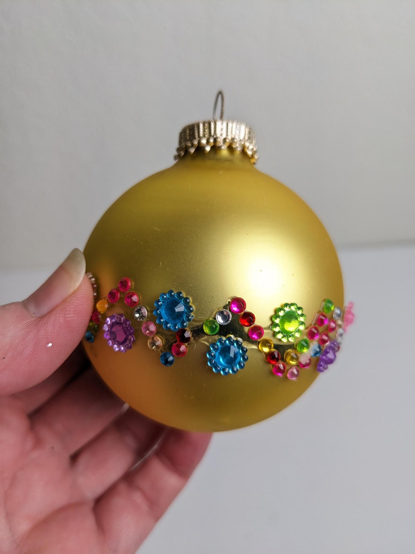 Vintage Krebs Gold Christmas Ornaments