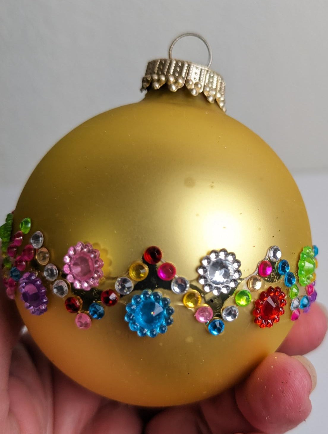 Vintage Krebs Gold Christmas Ornaments