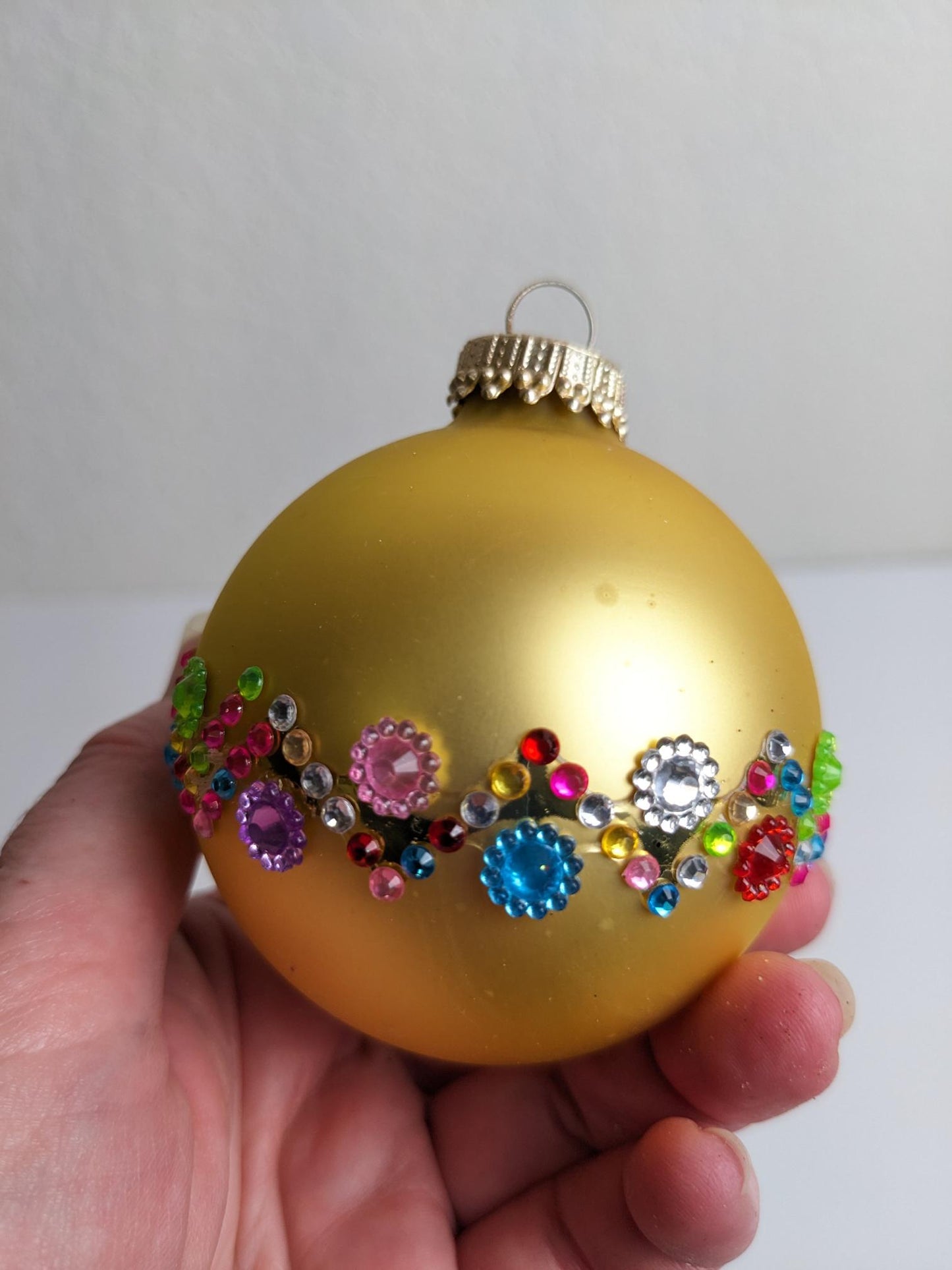 Vintage Krebs Gold Christmas Ornaments