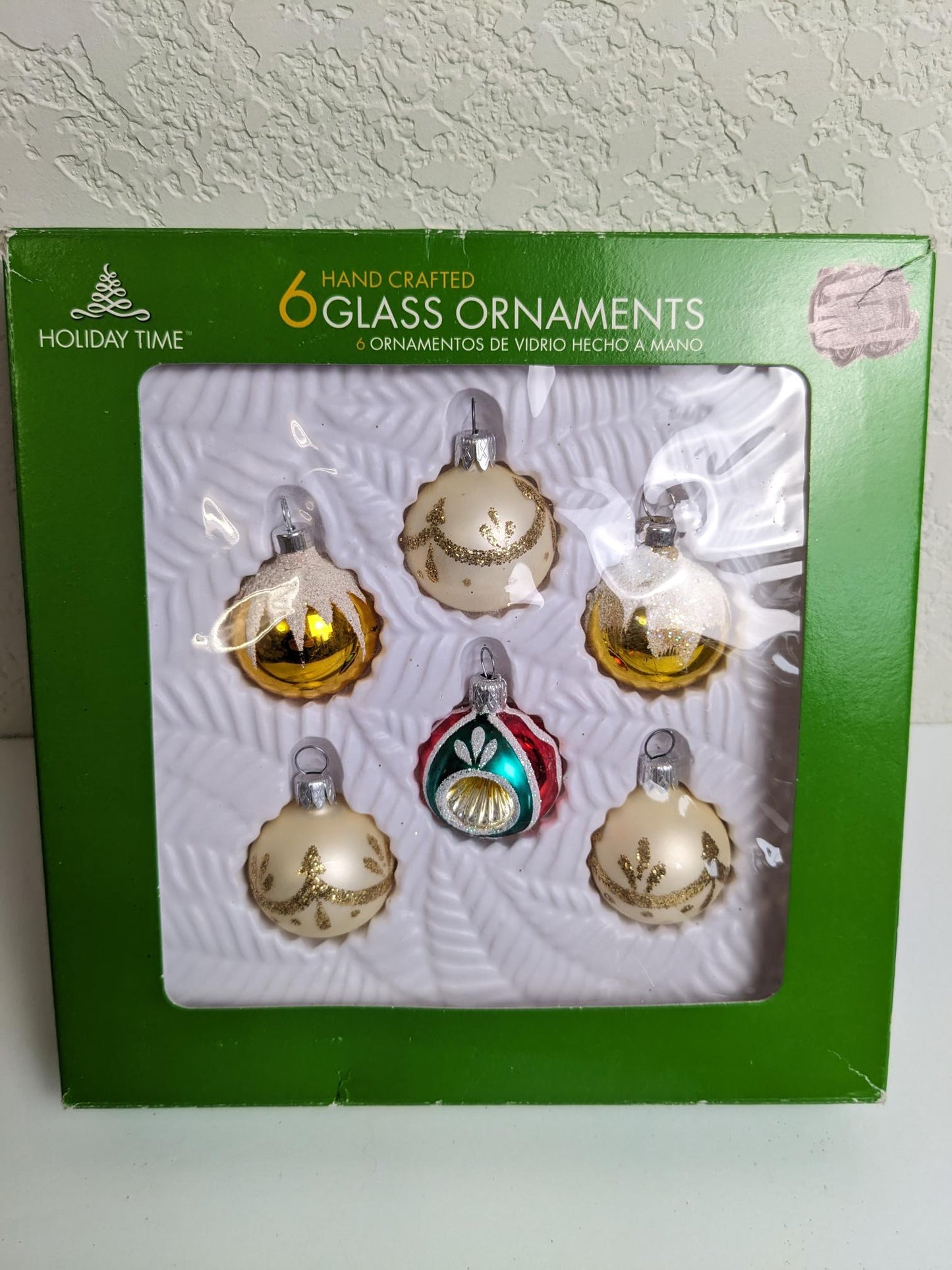 Small Glass Vintage Christmas Ornament