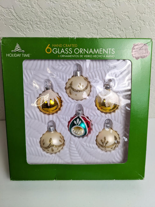 Small Glass Vintage Christmas Ornament