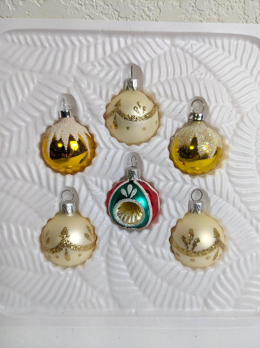 Small Glass Vintage Christmas Ornament