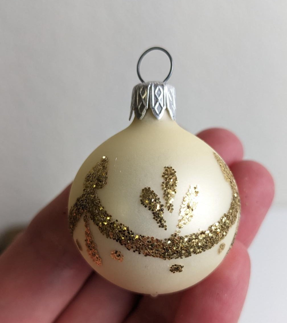 Small Glass Vintage Christmas Ornament